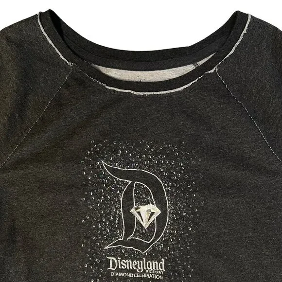 Disney Parks Disneyland 60th Diamond Celebration Sweatshirt XL Sequin Sparkle - Picture 9 of 16